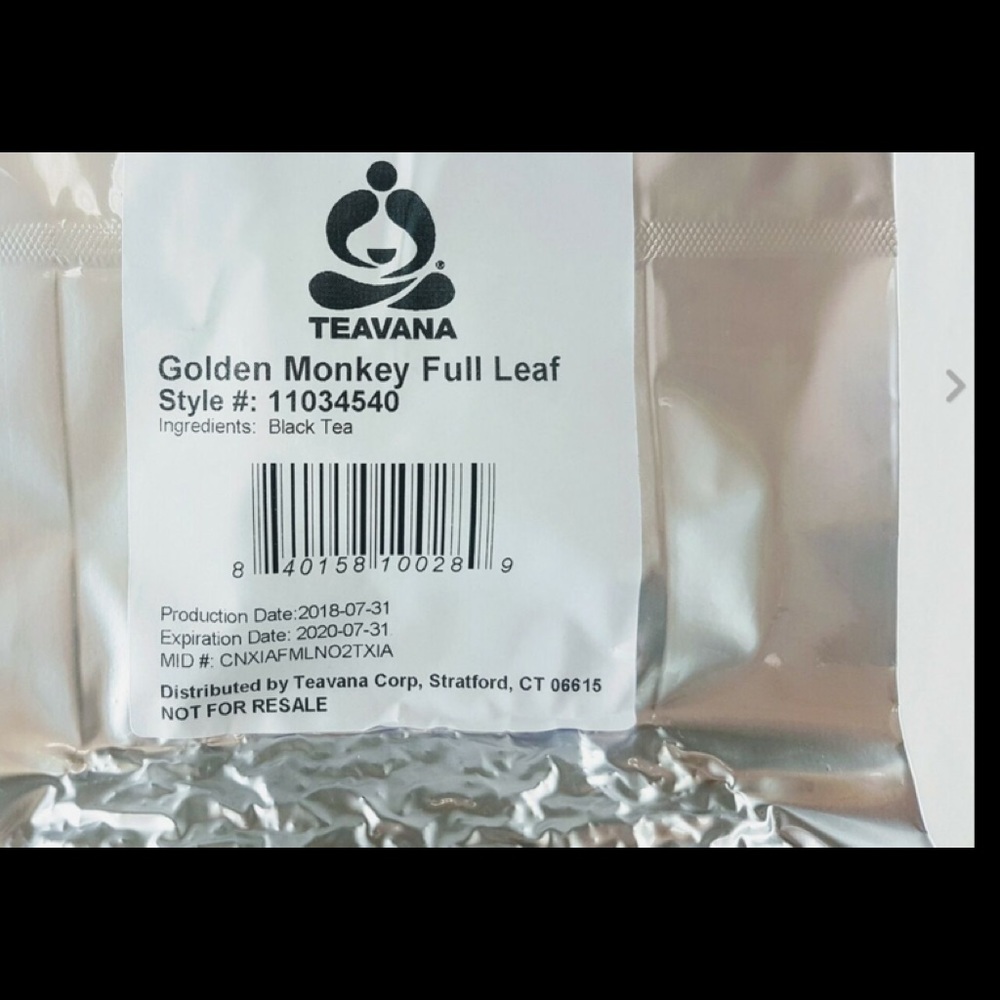 Teavana Golden Monkey Loose Leaf Tea 2 LB factory sealed bag